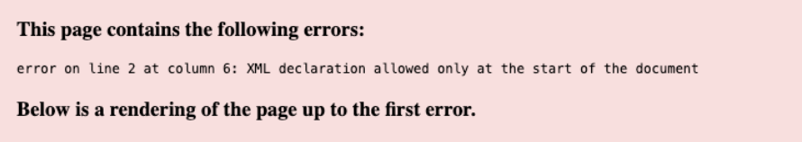 Sitemap error